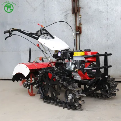 12HP Diesel Engine Chain Track Rotary Tiller - Affordable Motocultor Micro Power Tiller