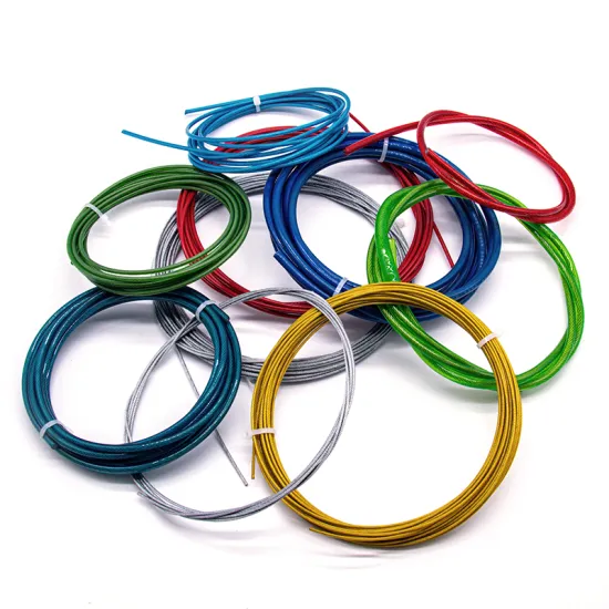 Vinyl coated 316 stainless steel cable