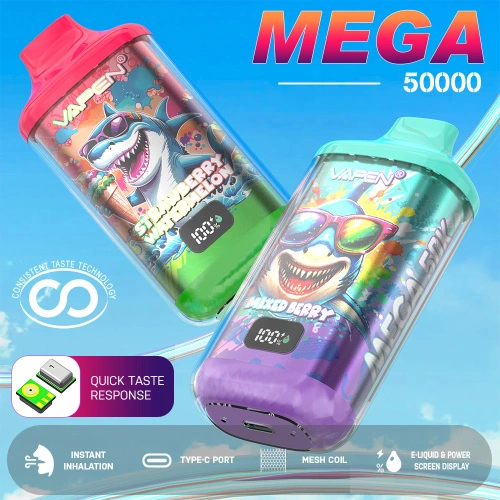Vapen Mega 50K Puffs Disposable Vape Wholesale Çêker Çîn