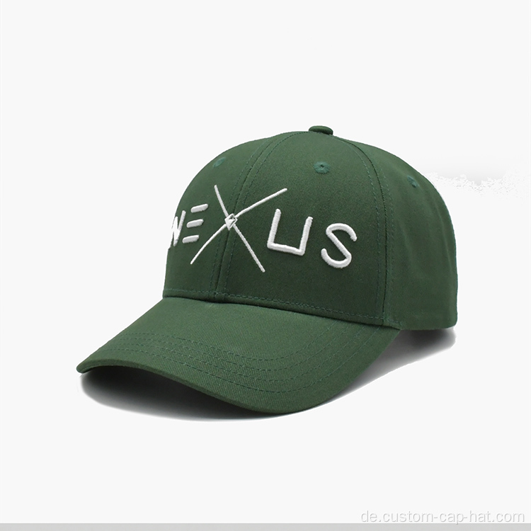 Custom gestickte Logo Green Baseball Cap