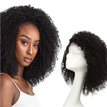 Cuticle Aligned Hair Vendors Raw Virgin Indian Front Human Lace Curly Hair Wigs