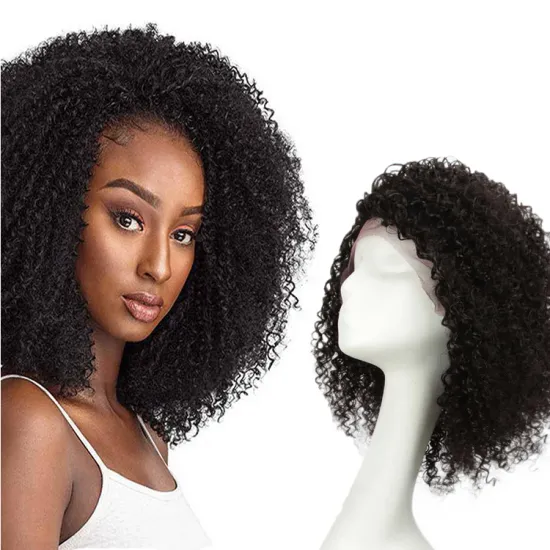 Cuticle Aligned Hair Vendors Raw Virgin Indian Front Human Lace Curly Hair Wigs