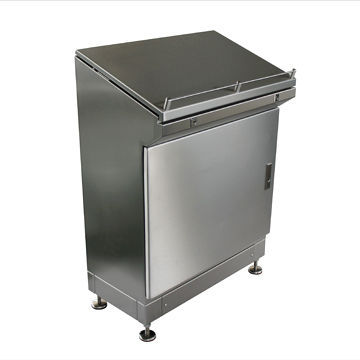 Stainless Steel Single Bevel Console, Brushed Surface/IP55/IK10/Stainless Steel Caster