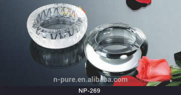 wholesale new desgin heavy round crystal glass ashtray