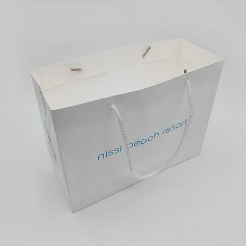 Custom Fancy Retail Carry White Card Paper Bag