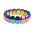 Colorful Magnetite Wide Cuff Healing Bracelet for Men