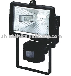 150W halogen floodlight with sensor, CE Rohs approved