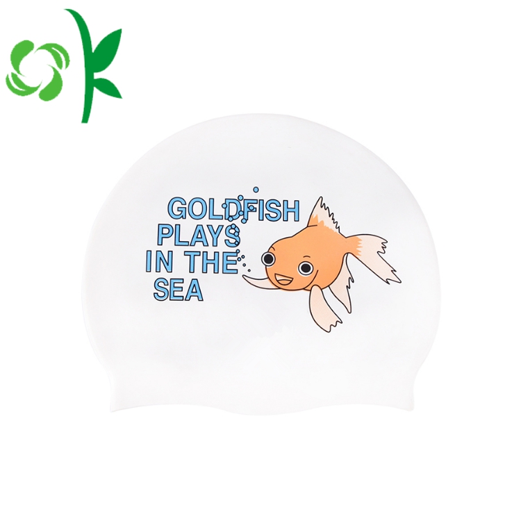 Silicone Children Swim Cap Printed Cartoon for Kids