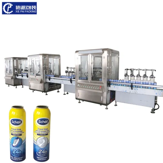 Automatic Aerosol Spray Filling Machine with Pneumatic Valve and Rust Remover Components