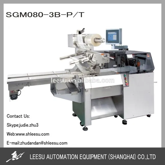 SGM080-3B-P/T Shanghai full servo driven automatic flow pillow professional packaging machine