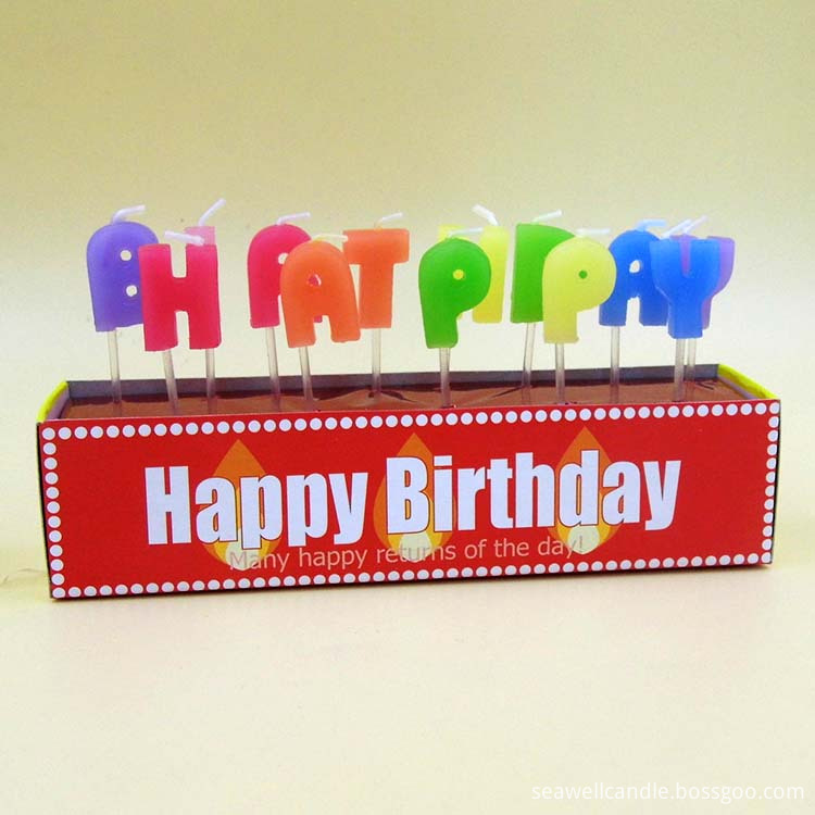 Love Birthday Letter Candles