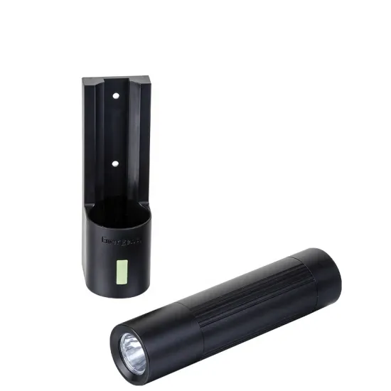 Factory New Aluminium Hotel Emergency Torch with Stainless Steel Wall Mount and LED Flashlight