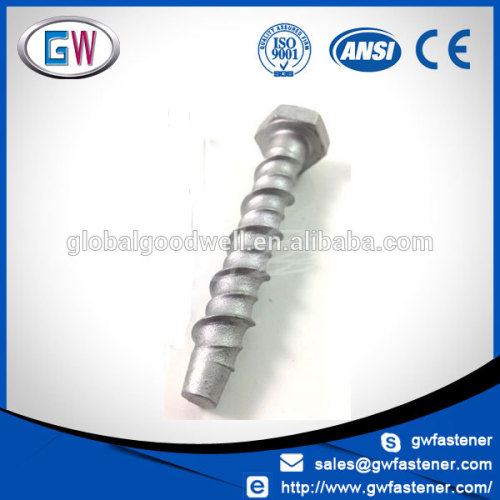 Hex Head Hi Low Thread M10 100mm Masonry Anchor Bolts Screw, High