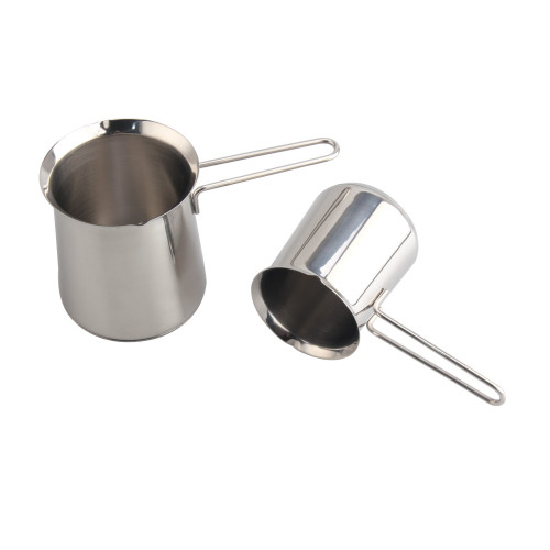 Double Bottom Stainless Steel Milk Jug with Handle