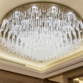 Hotel lobbly pillar white glass ceiling light chandelier