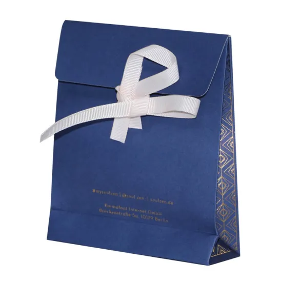 Gift Craft Shopping Paper Bag With Ribbon