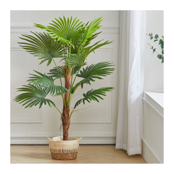 Linwoo Greedery de alta calidad Banana Faux Faux Bonsai Madagascar Planta artificial para decoración interior
