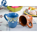 Partihandel Färgglada Handmålning Tea Cup Med Handtag