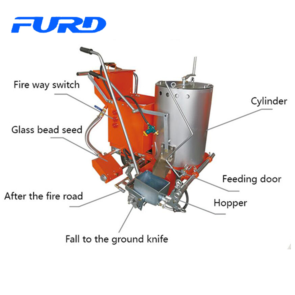 Hand Push Thermoplastic Road Marking Line Painting Machine