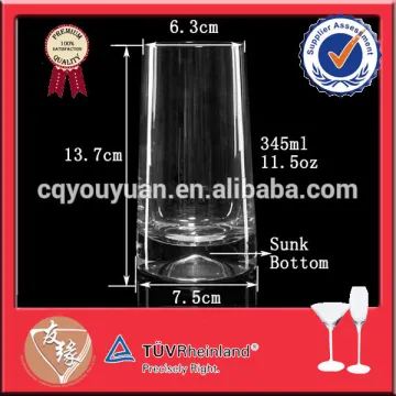 Fancy style china crystal glassware for water drinking 345ml