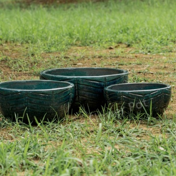 Macetas de cerámica decorativas al aire libre