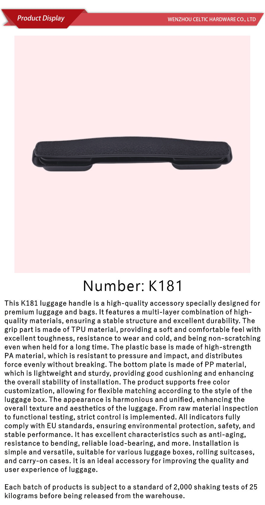 durable luggage handle