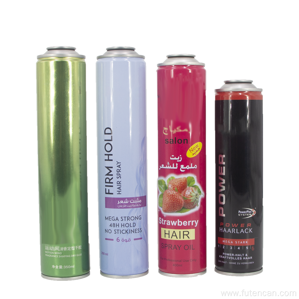 52mm hair spray tin can with metal valve