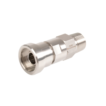 Stainless Steel 316 Quick Coupling Male Head Flat Face Screw Type for Pipe Lines