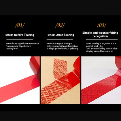 Tamper Resistant Carton Security Seal - Anti-Counterfeiting Tape