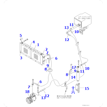 D65PX-12 bulldozer condenser assembly 14Х-911-7802