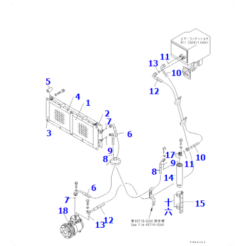 D65PX-12 bulldozer condenser assembly 14Х-911-7802