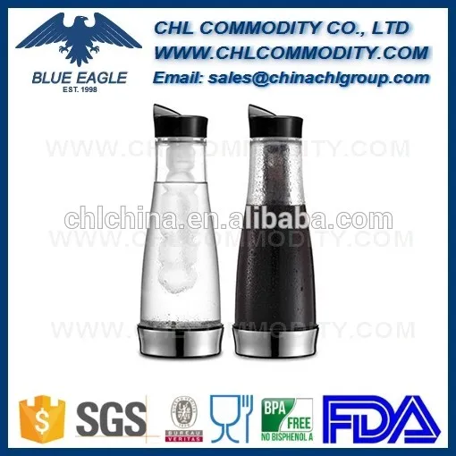 BPA free cold brew glass carafe iced coffee maker with filter and ice tube