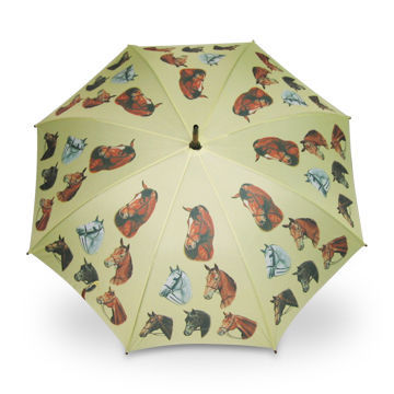 23-inch Umbrella with Black Metal Frame with Flute Ribs, Automatic Open Function