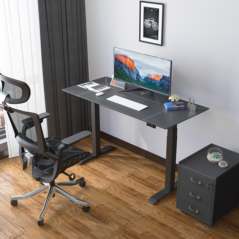 Meja yang dapat disesuaikan ergonomis kantor standing electric desk