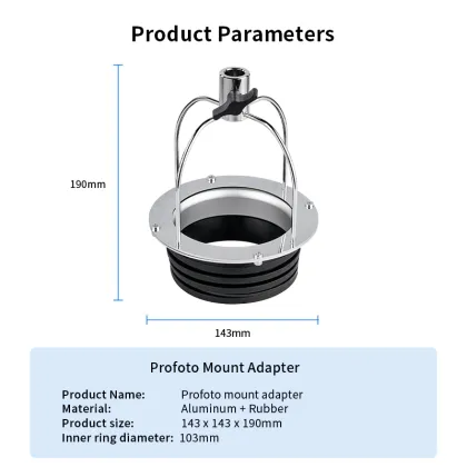 Selens Edge Parabolic Reflector Softbox for Profoto Mount with Focusing Rod