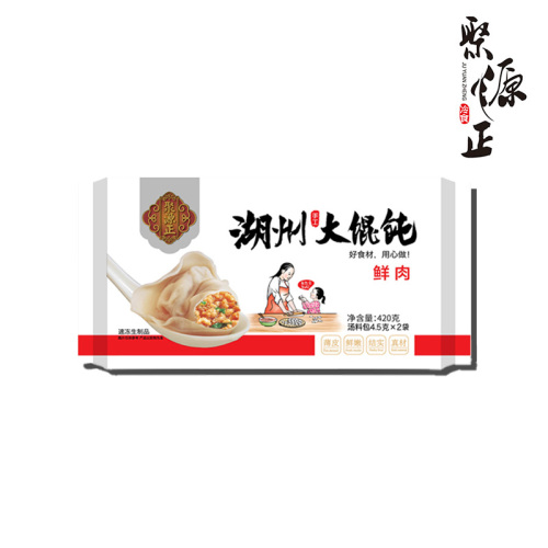 El Yapımı Huzhou Tarzı Taze Domuz Eti Zanaatkar Büyük Wontons