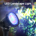 Spot-lumière des étangs de jardin à LED en plein air avec pic