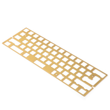 CNC 60% PVD Brass Plate Universal Positioning Board For GH60 60% Keyboard DIY Support ISO ANSI WKL