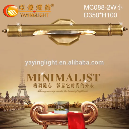 American lavabo top brass wall lamp hotel,hallway European-style minimalist copper wall lamp bath room