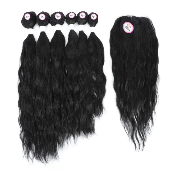 X-TRESS SPOT Full Head/Pack With Lace Front Closure Natural Wave Synthetic Hair Extension Fantastic Ombre Color Fiber Hair Weft