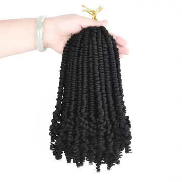 8 inch Bomb Twist Ombre Spring Twist Crochet Braiding Hair Fluffy Pre-twisted Passion Twist Synthetic Hair Extensions