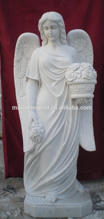 hand-carved of big angel statue with wings