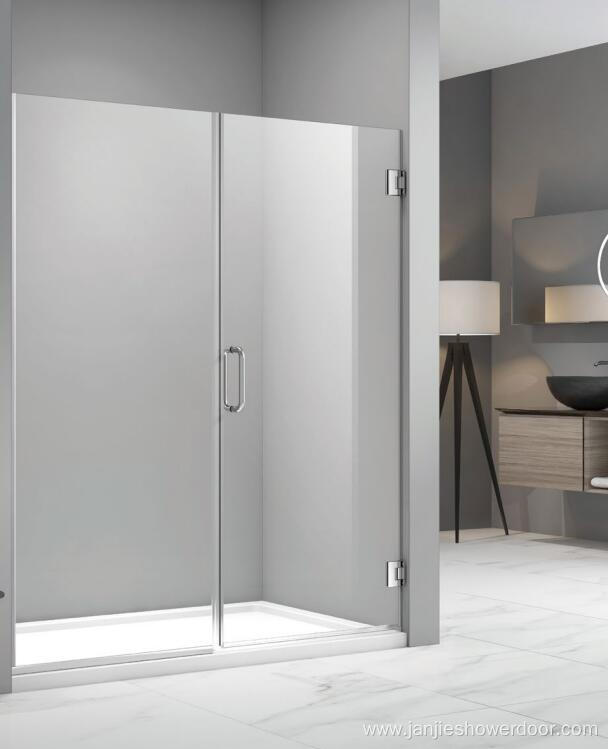 in line hinge style shower door