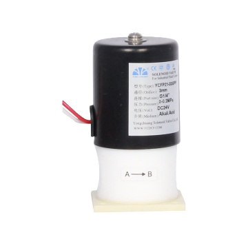 Yongchuang YCFP11 Σειρά: Ατελής PTFE και Selenoid Valenoid της διάβρωσης για επιθετικά υγρά και οξέα