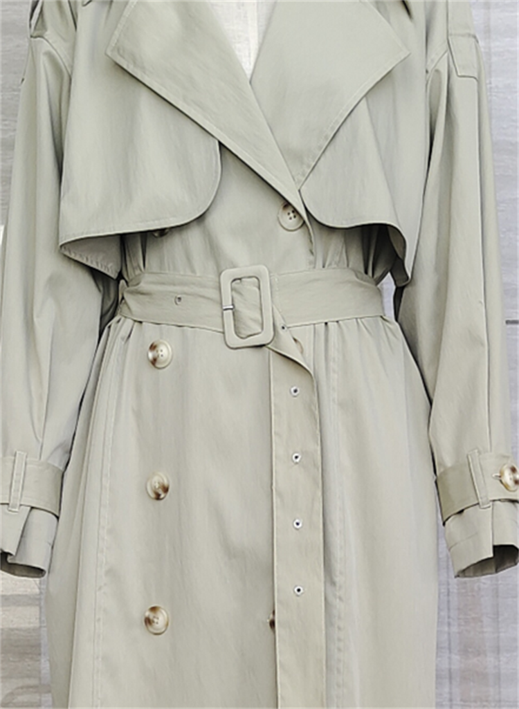 Windproof Female Long Sleeve Trench Coat For Spring