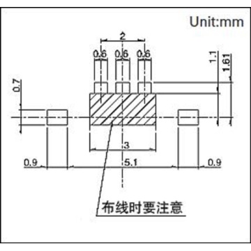 Interruttore di rilevamento con un&#39;altezza di 0,7 mm