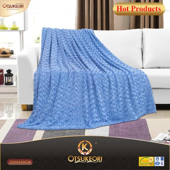 Wholesale little mermaid blanket and 100%polyester thick flannel blanket with flower embossing technology.