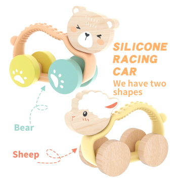 Wholesale Food Grade Silicone Baby Teething Toys - Car, Bear, Sheep Rings