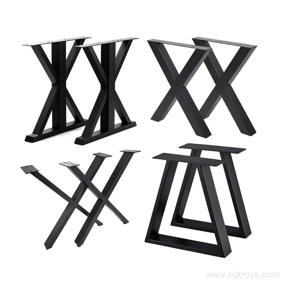 Cast Iron Square X-Frame Dining Coffee Table Legs