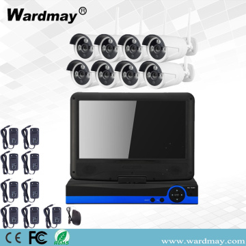 8chs Wireless Wifi NVR System with 10.1" Screen